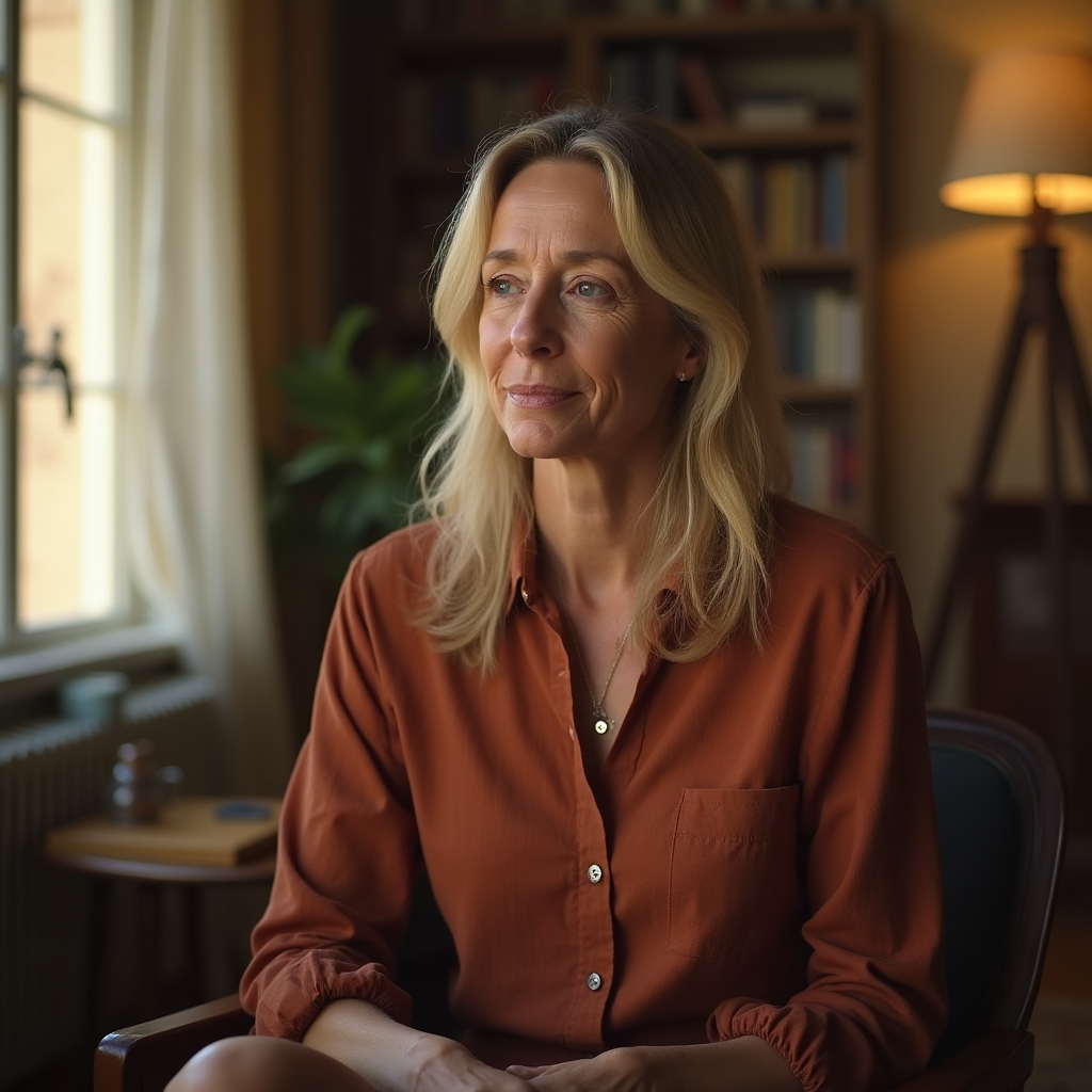 Sessione di intervista documentaristica nello studio